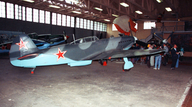 Three-quarter view of a preserved Yakovlev Yak-9