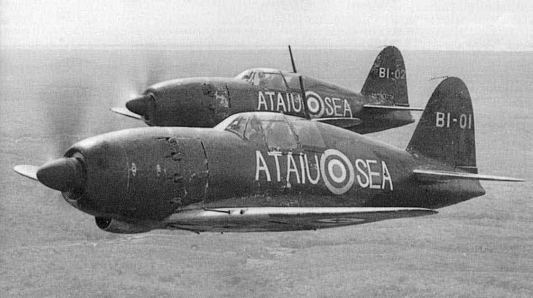 A captured Mitsubishi J2M Raiden in Allied test markings