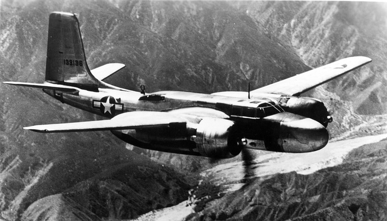 Douglas A-26B Invader in flight
