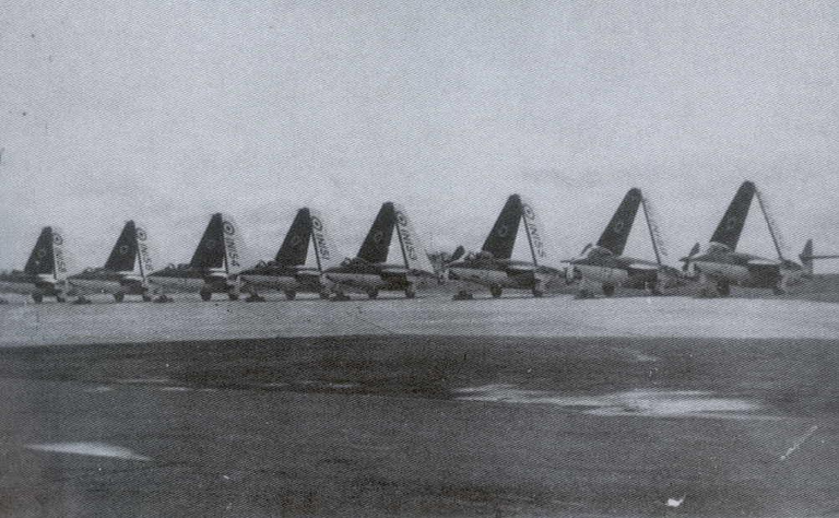 An Indian Navy Sea Hawk during the 1971 Indo-Pakistani War the types last shooting war, flown from INS Vikrant.