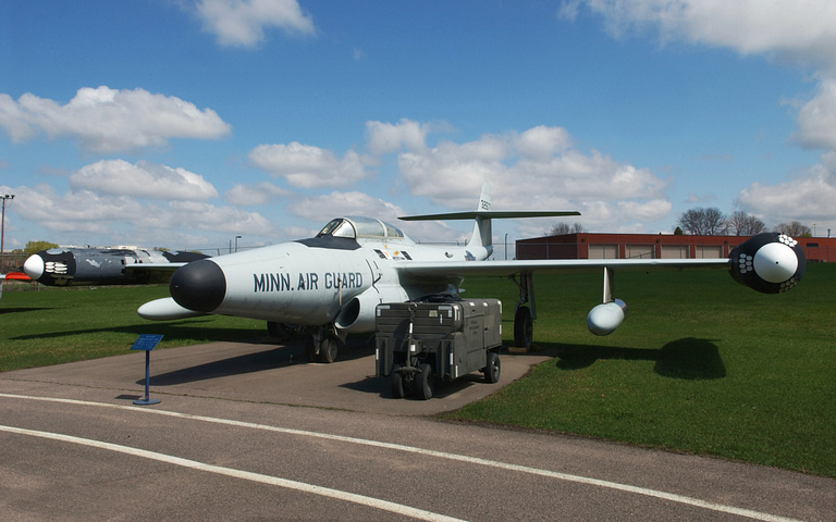 A preserved F-89 Scorpion on museum display several survive across the United States.