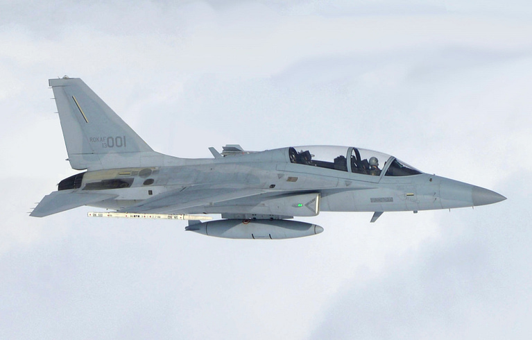An FA-50 of the Republic of Korea Air Force in flight the launch operator.