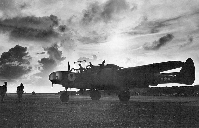 P-61 Black Widow above the clouds