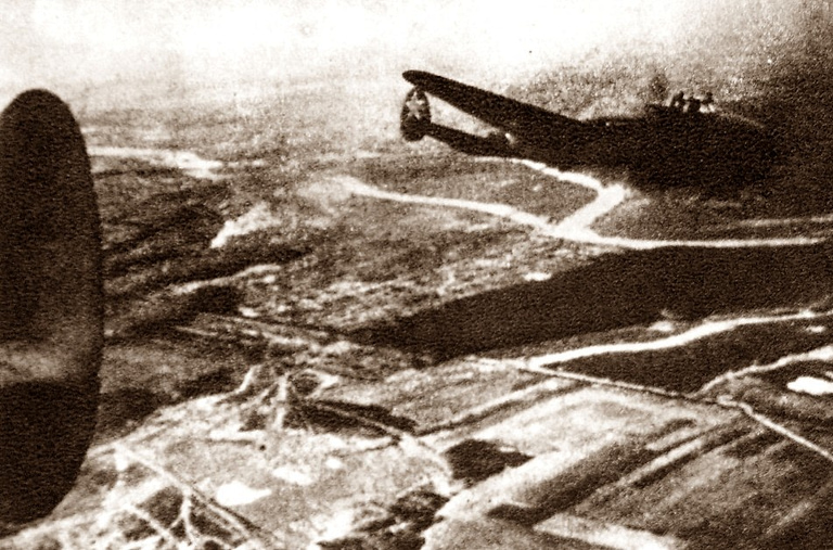A Pe-2 at Pozna, Poland, in 1945 the type served with several air forces after the war.
