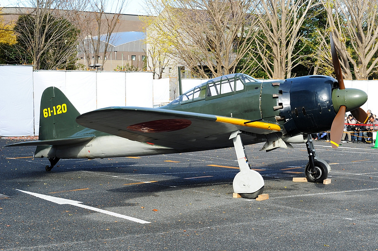 A restored A6M Zero in flight one of only a handful still airworthy anywhere in the world.