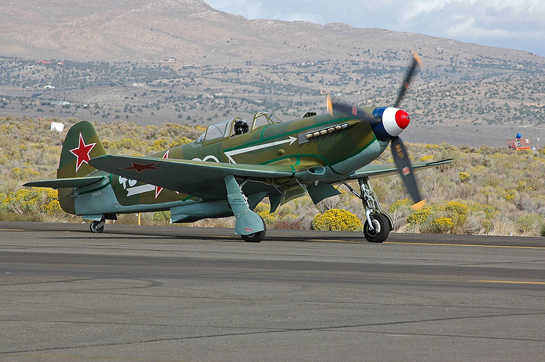 Restored Yakovlev Yak-9U in Soviet markings