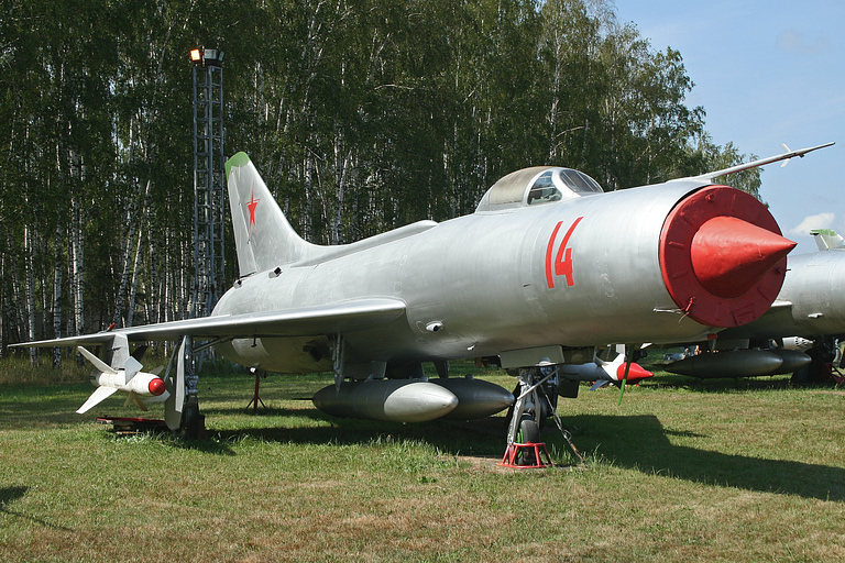 A Sukhoi Su-11 Fishpot-C note the longer nose housing the larger Oryol radar.