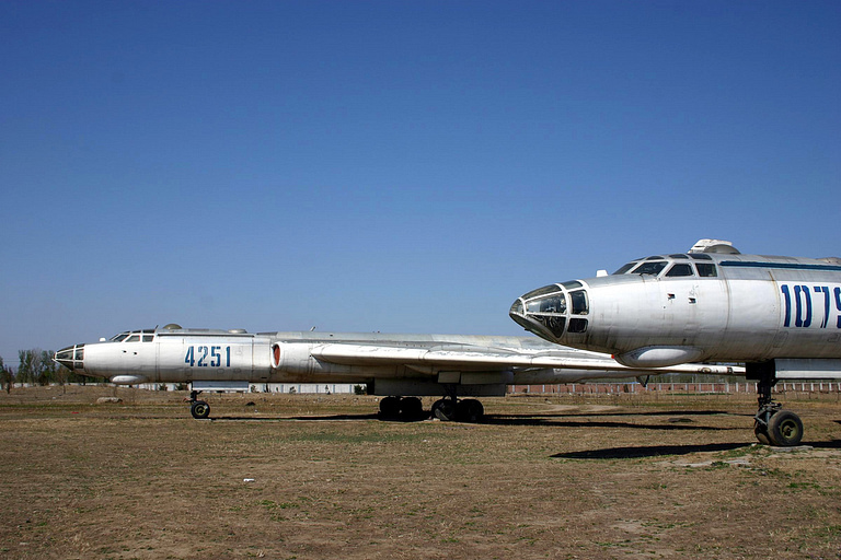A Tupolev Tu-16 Badger the Soviet bomber the H-6 was licence-built from in the late 1950s.