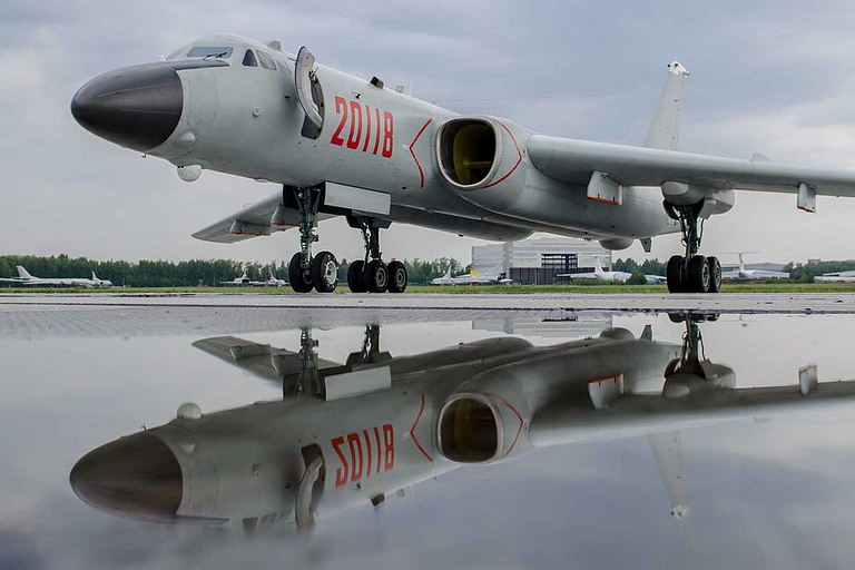 A Xian H-6 at the Aviadarts 2018 military exercise in Russia a rare public appearance abroad.