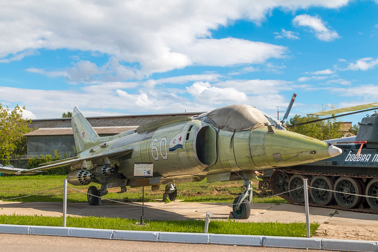 A preserved Yak-38 (s/n 1010) on display at the Vadim Zadorozhny Technical Museum near Moscow.