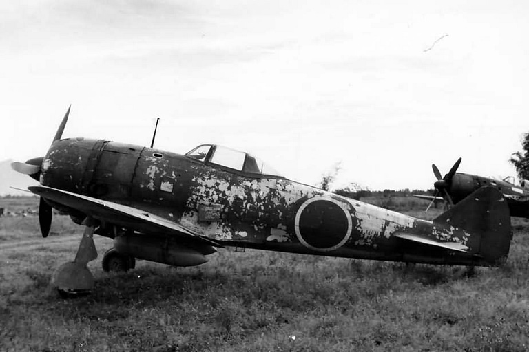 A Ki-44-II Otsu in Imperial Japanese Army markings, captured at Clark Field, the Philippines, 1945.