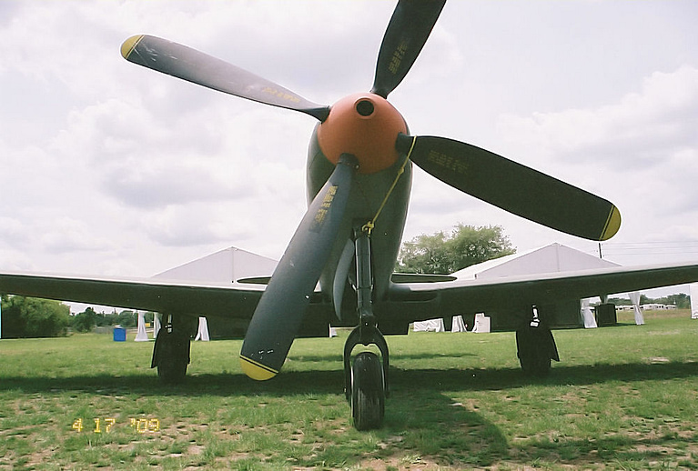 Bell P-63 Kingcobra seen from below the nose