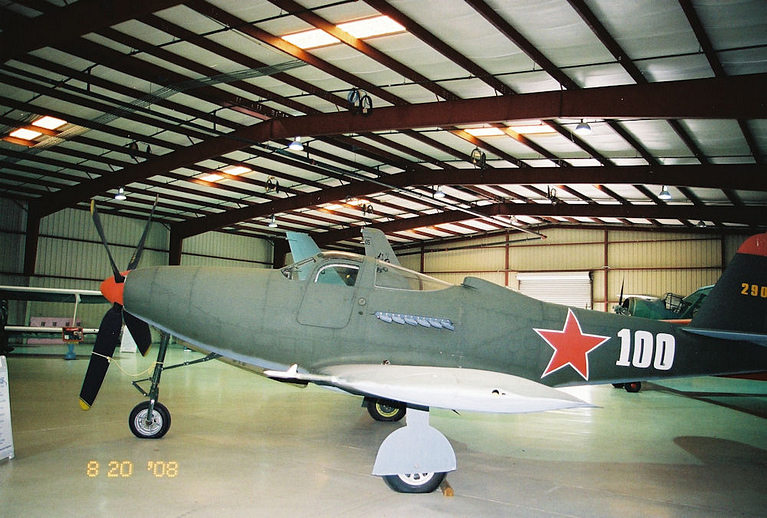 Left front quarter of a Bell P-63 Kingcobra