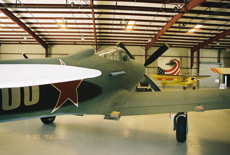 Tailplane and rear fuselage of a Bell P-63 Kingcobra
