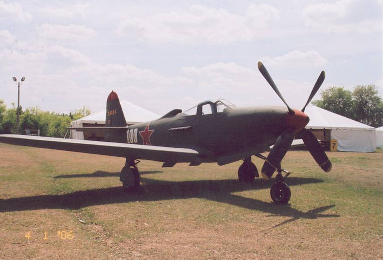 Right front quarter of a preserved Bell P-63 Kingcobra