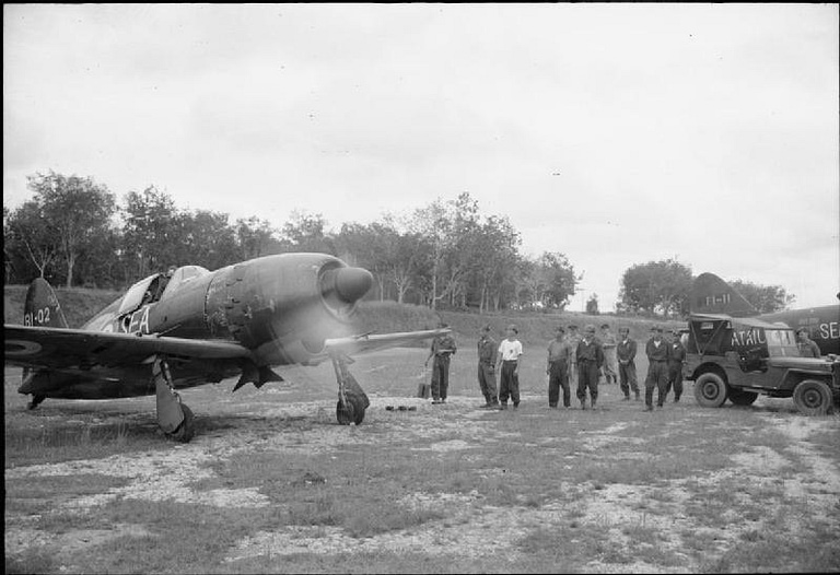 Mitsubishi J2M Raiden photographed in Malaya, 1945