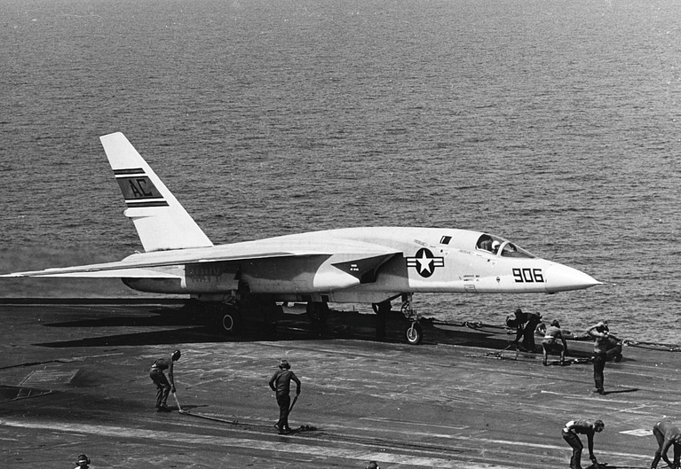 An RA-5C of RVAH-9 on the deck of USS Ranger, 1966 one of the biggest aircraft ever flown from a carrier.