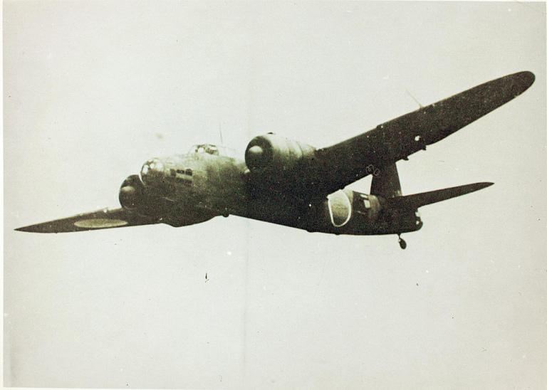 A Ki-49 seen from above the type fought from China to New Guinea and the Philippines.