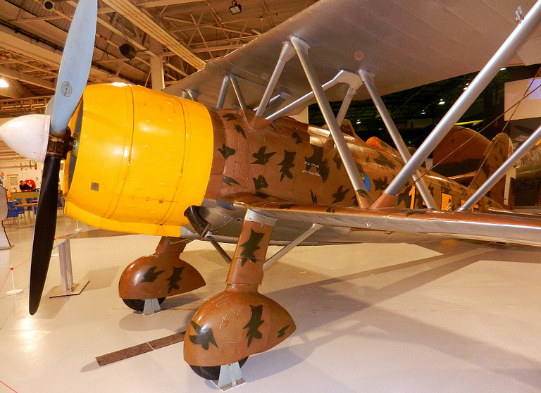 A Fiat CR.42 Falco preserved at the RAF Museum