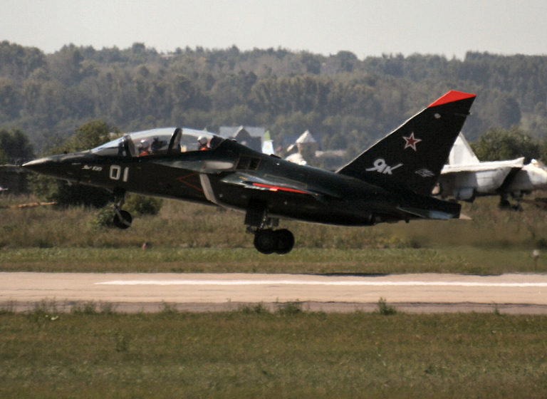 A Russian Air Force Yak-130 the type is the standard Russian advanced trainer.