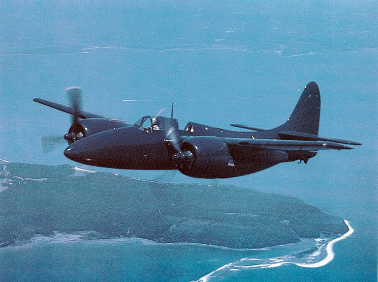 Side profile of a Grumman F7F Tigercat