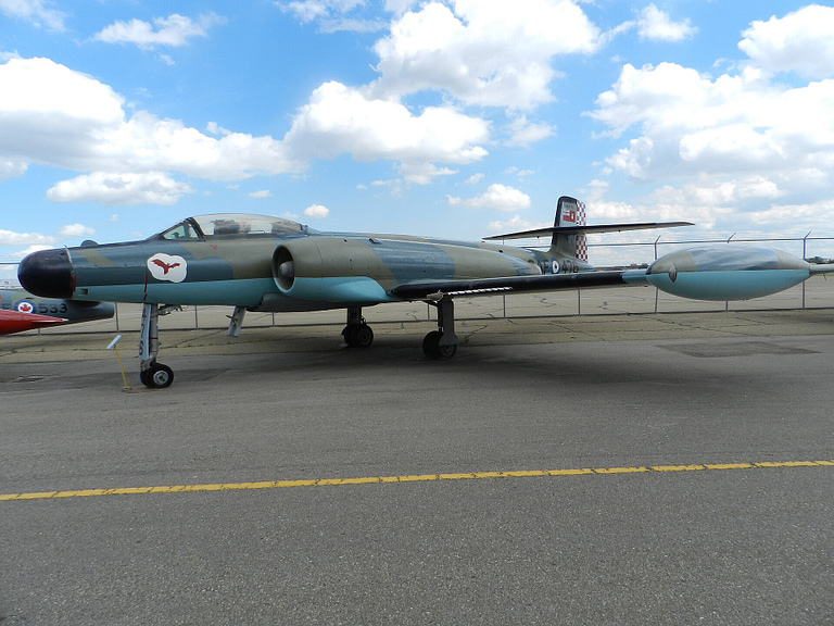 A preserved CF-100 Canuck at the Alberta Aviation Museum many survive across Canada.