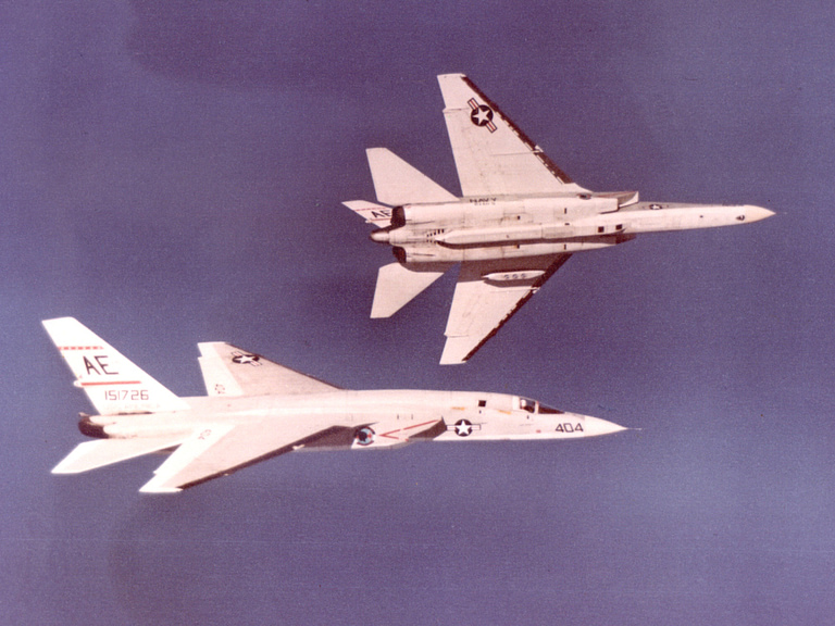 Reconnaissance Vigilantes of RVAH-5 in formation, 1966 the Navys premier carrier spy plane.