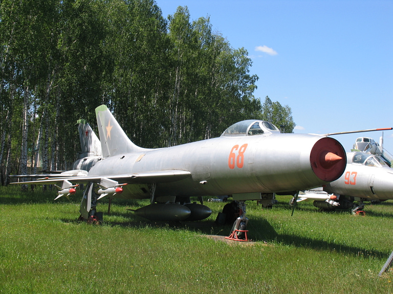 A Su-9 in museum markings the interceptor that guarded Soviet airspace from 1959.