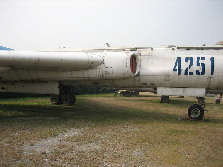 Preserved H-6 bombers at the China Aviation Museum the shape of the 1950s original.