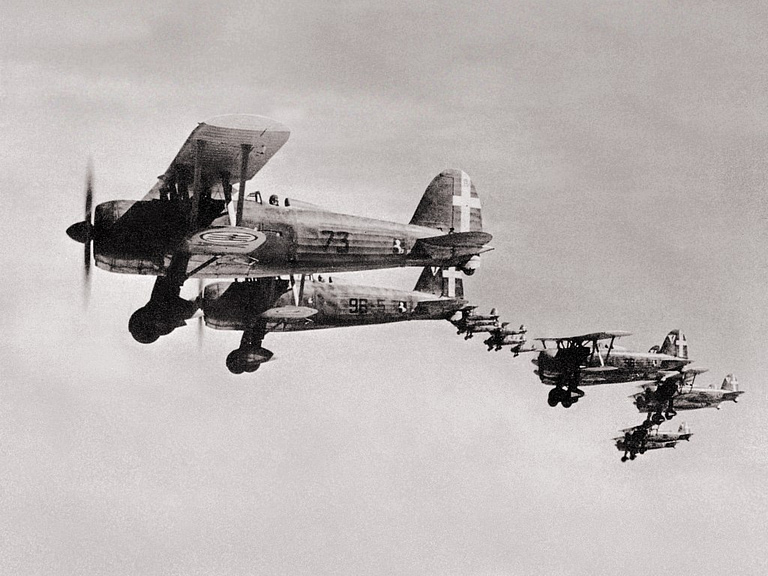 Fiat CR.42 Falcos of the 73rd and 97th Squadrons at Benina, Libya
