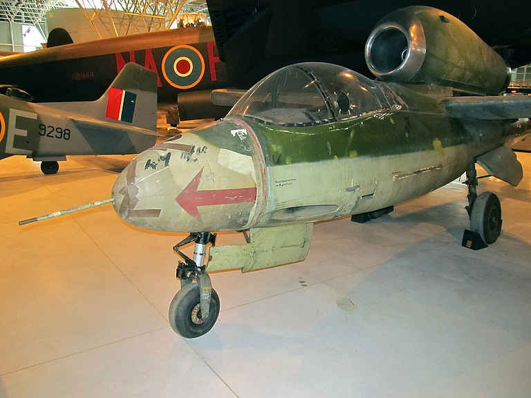 Preserved Heinkel He 162 in a museum