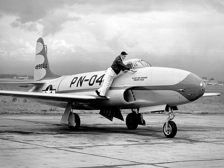 Lockheed P-80 Shooting Star at the National Air Races in Cleveland