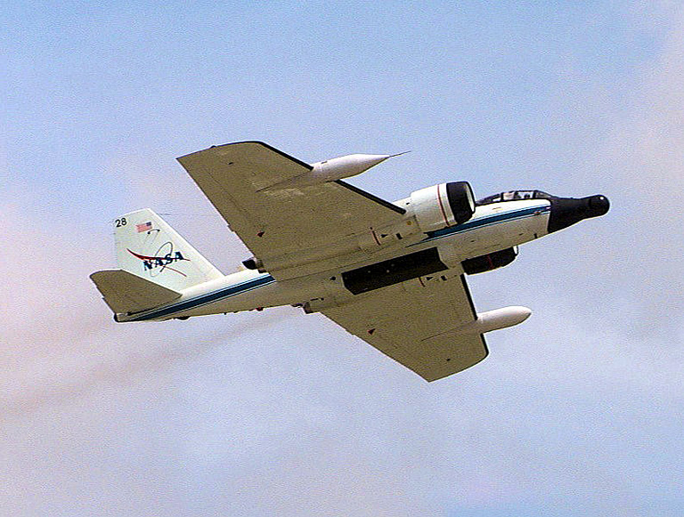 A NASA WB-57F high-altitude research aircraft a Canberra descendant still flying in the 2020s.