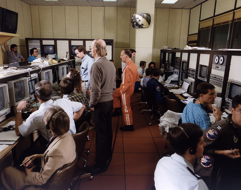 NASA Dryden mission control during an X-29 test flight the human half of the loop.