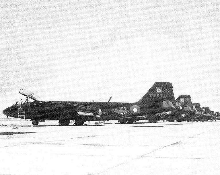 Pakistan Air Force Martin B-57 Canberra bombers, used as night raiders in 1965 and 1971.