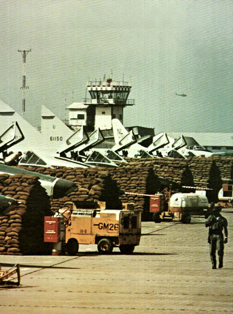 F-102As on the flight line at Tan Son Nhut Air Base, Vietnam, 1964 air-defence alert far from the Arctic.