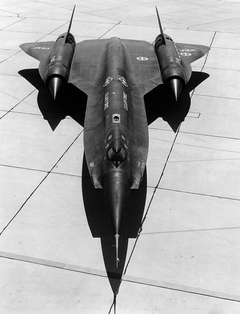 A YF-12A in flight during the NASA research years the titanium Mach-3 airframe shared with the SR-71.