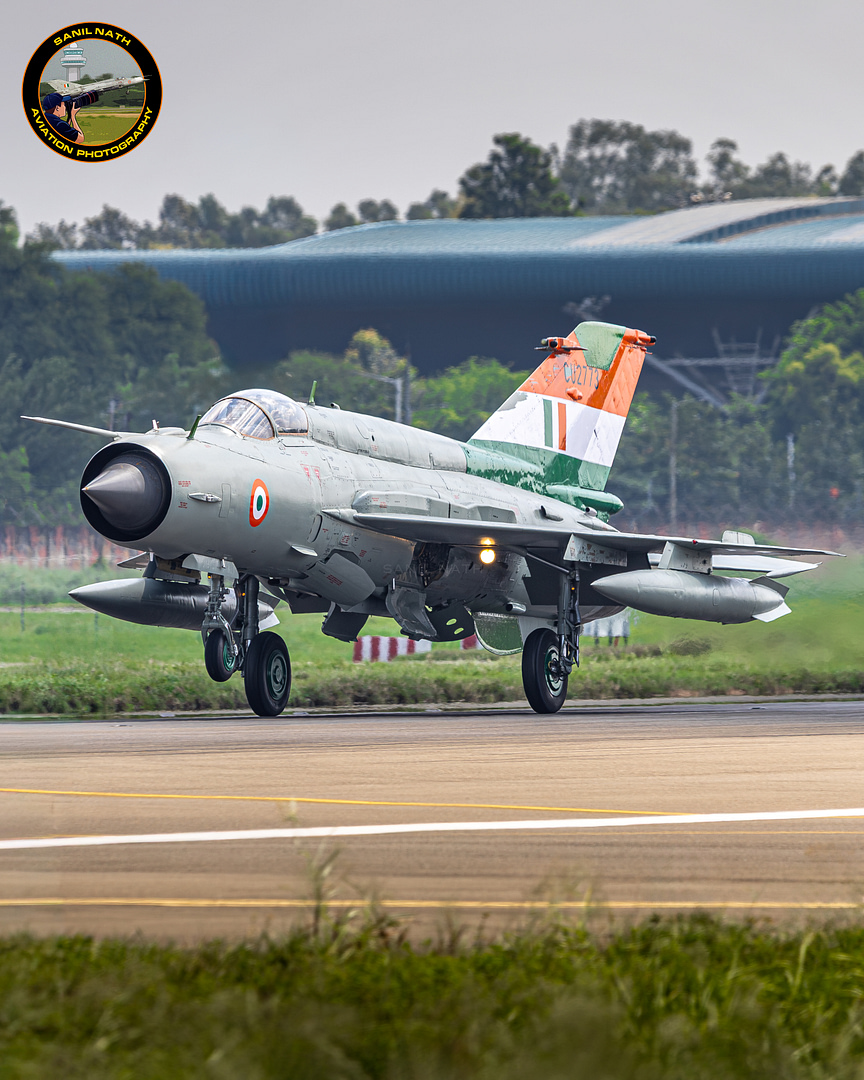 An Indian Air Force MiG-21 Bison on final approach India flew the type for 62 years.