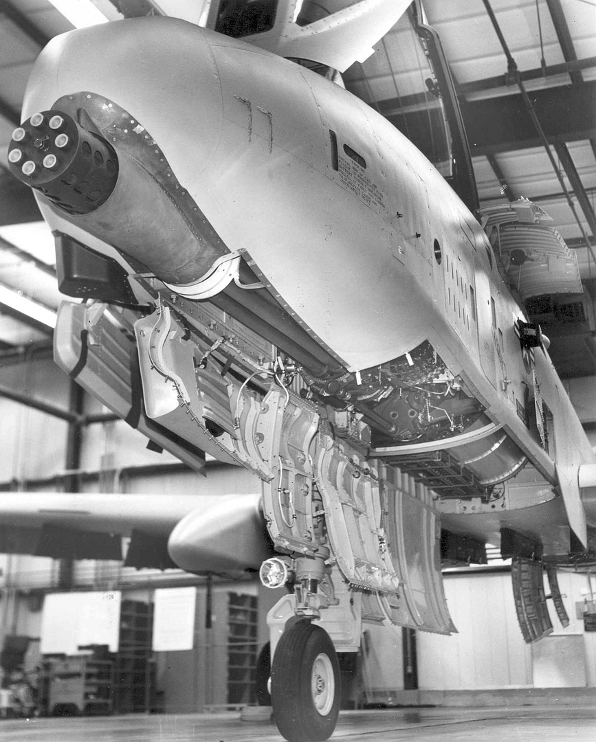 The GAU-8/A Avenger cannon installed in the A-10 airframe roughly the size of a small car.