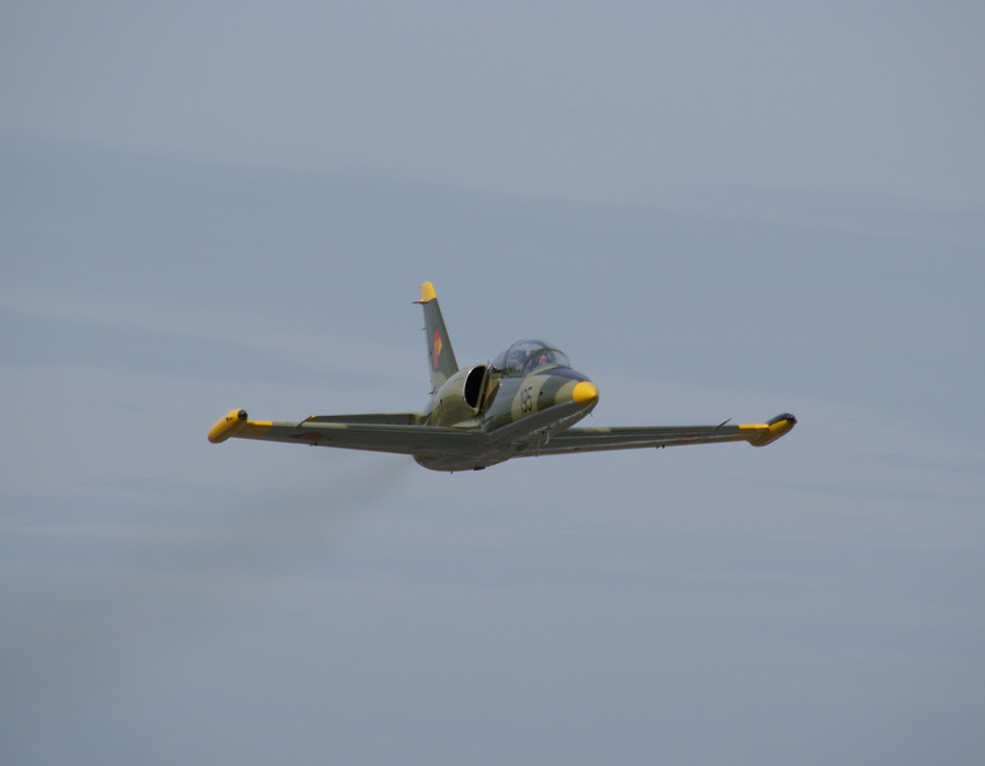 l-39-texas-3 Hawker Hunter vliegt in der Schweiz
