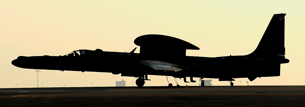 A modern U-2S taxis after landing at Al Dhafra Air Base still flying frontline ISR.