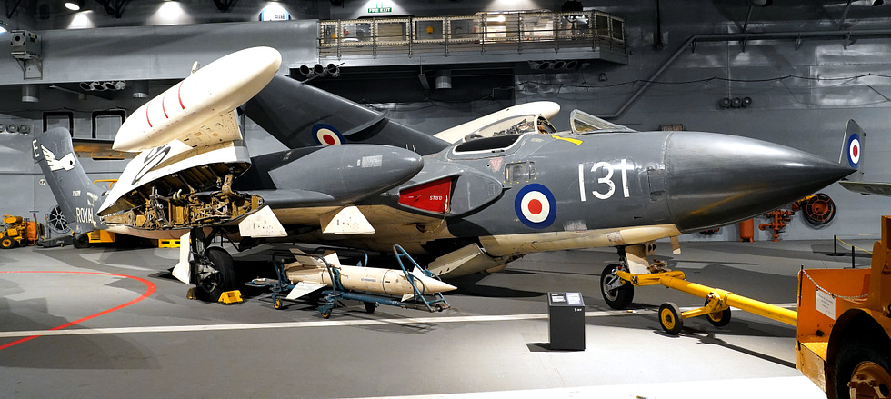 Sea Vixen FAW.2 XS590 preserved at the Fleet Air Arm Museum, Yeovilton.