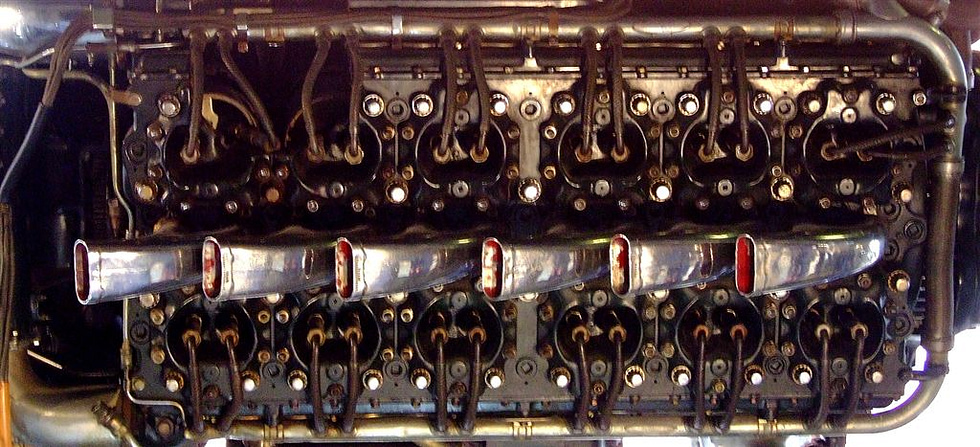 One bank of the 24-cylinder Napier Sabre H-engine the powerplant at the heart of the Tempest V.