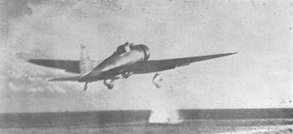 D3A dive bombers ranged on a carrier deck ahead of the strike the Val opened the Pacific war at Pearl Harbor.