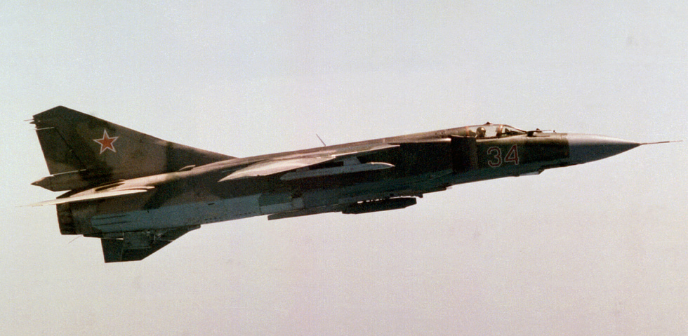 The MiG-23MLD (Flogger-K) the ultimate lightened fighter variant with improved aerodynamics.