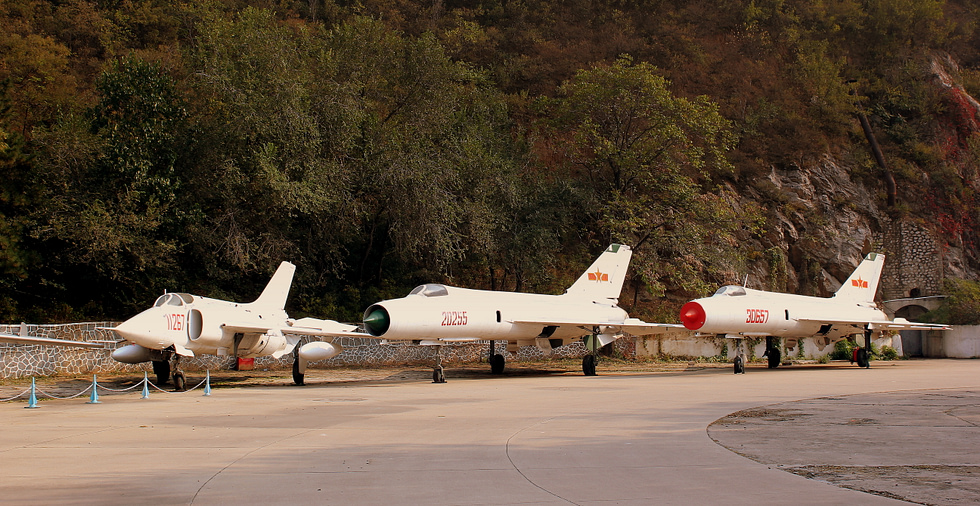 A Shenyang J-8 preserved at the China Aviation Museum, Datangshan the delta-winged shape of a Chinese high-altitude interceptor.