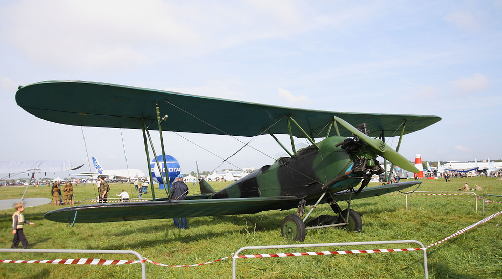 A Po-2 on display at the MAKS airshow near Moscow.