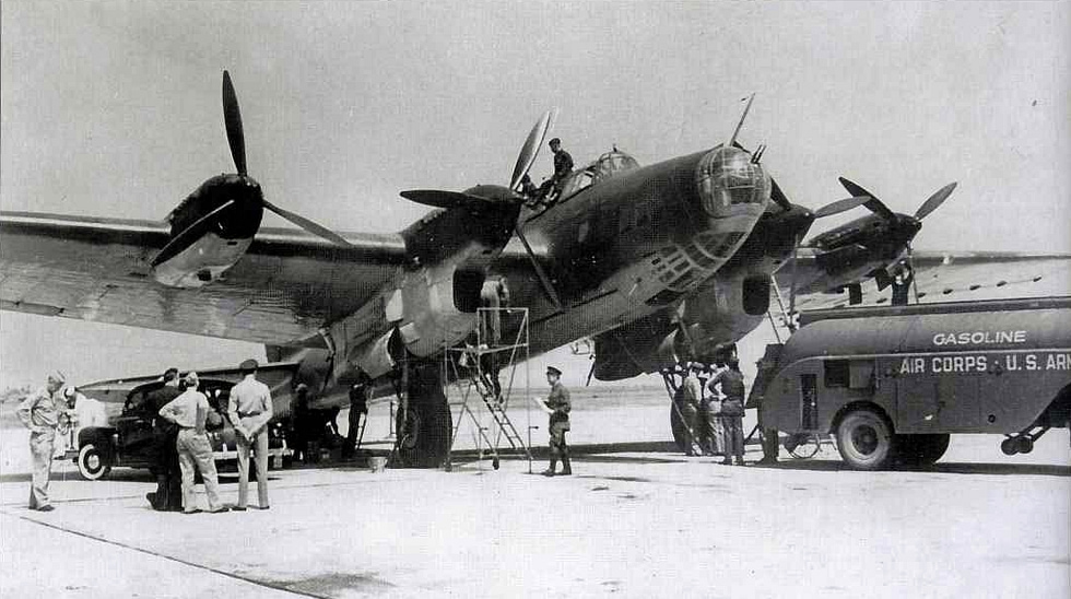 The Pe-8 that carried the Soviet delegation to Washington in 1942, during Molotovs secret transatlantic mission.