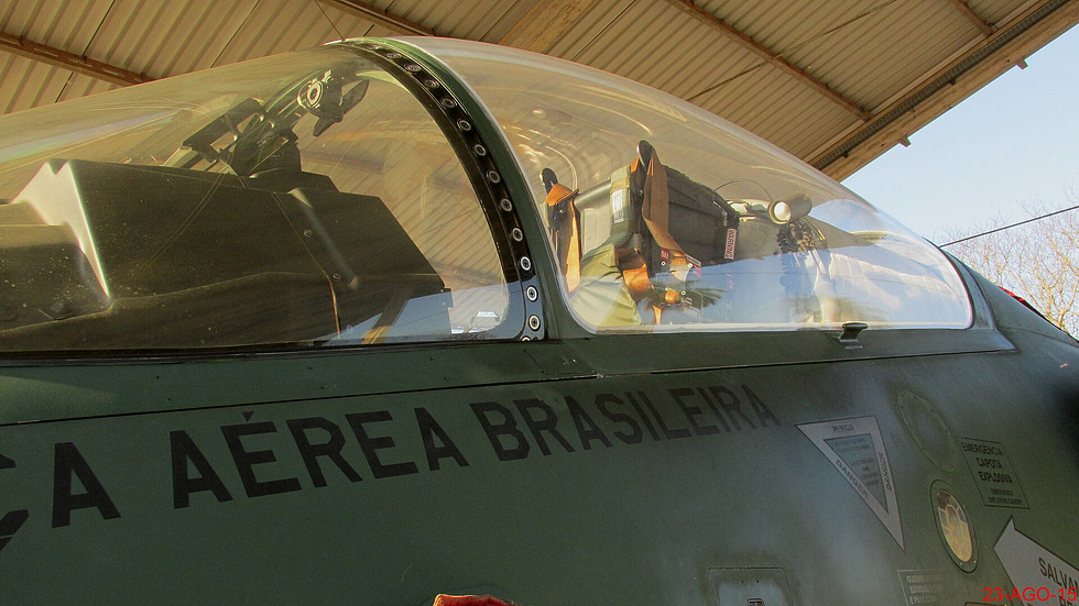 A Brazilian Air Force AMX A-1M the deeply upgraded, radar-equipped Brazilian variant.
