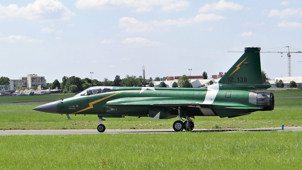 A Pakistan Air Force JF-17 at the Paris Air Show, 2019 the type on the world stage.